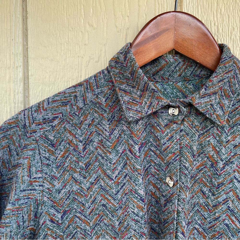 Multicolor Chevron Pattern Ladies Shirt
